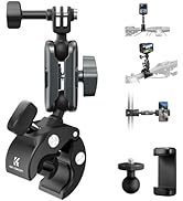 K&F CONCEPT Super Clamp Camera Mount with 360° Dual Ball Head, Bike/Motorcycle Handlebar Mount Co...