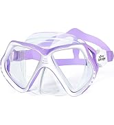 Seago Kids Swim Goggles with Nose Cover Snorkel Mask Scuba Diving Swim Mask Anti-fog Tempered Gla...