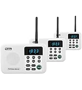 Wuloo Intercoms Wireless for Home 1 Mile Range 22 Channel 100 Digital Code Display Screen, Wirele...