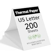 HPRT Thermal Printer Paper, 200 sheets of US Letter 8.5 x 11 Inch Thermal Paper for Thermal Print...