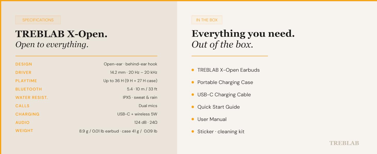 TREBLAB X-Open. Open to everything.