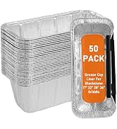 Whaleme 50-Pack Blackstone Griddle Accessories Grease Cup Liners, Aluminum Foil Drip Pan Grease C...