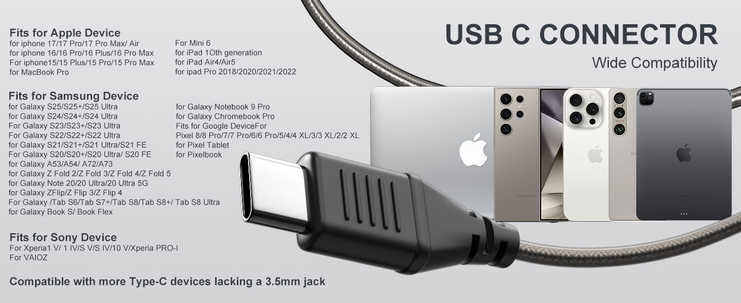 headphones wired usb c