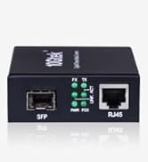 Gigabit SFP to RJ45 Media Converter, 1000Base-SX/LX SFP Slot to 10/100/1000Mbps RJ45 Port, Suppor...