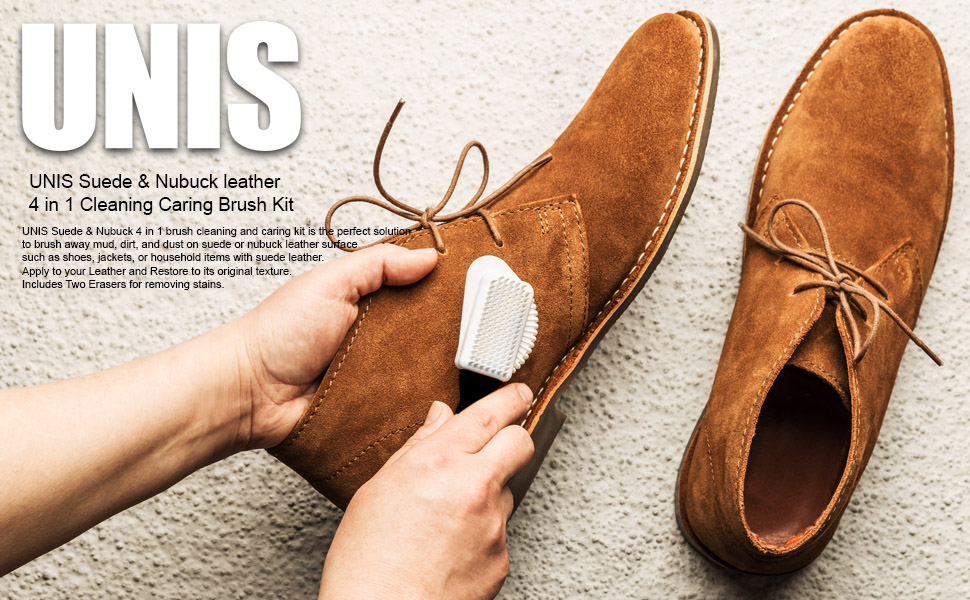 UNIS Suede & Nubuck leather 4 in 1 Cleaning Caring Brush Kit