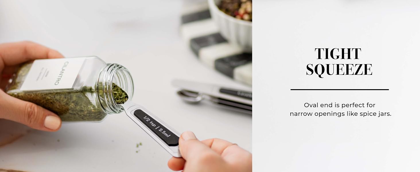 Black - Silver - Magnetic Spoons