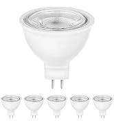 Edearkar MR16 G5.3 LED Light Bulbs Warm White 3000K Spotlight, Non-Dimmable,(6 Packs) 5W,110V,5W ...