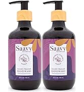 Saavy Naturals Lavender Chamomile Liquid Hand Soap - Moisturizing Formula with Organic Aloe Vera,...