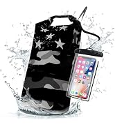 Waterproof Dry Bag,Roll Top Grey Camouflage American Flag Waterproof Backpack 5L/10L/20L Floating...