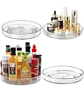 Amolliar Lazy Susan Turntable Organizer Set(9"+11" 4 Pack)- Kitchen, Pantry, Cabinet, Fridge, Cou...
