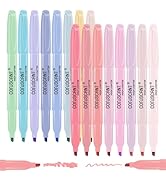 coruscant Pastel Highlighters Set, Assorted Colors Chisel Tip Cute Bible Highlighters, No Bleed D...