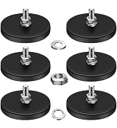 DIYMAG 6Pcs Rubber Coated Magnets, Adhesive Power 30LBS Anti-Scratch Neodymium Large Magnet Base ...