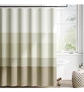 jinchan Ombre Wood Taupe Striped Shower Curtain Waterproof Fabric Shower Curtains for Bathroom Gr...
