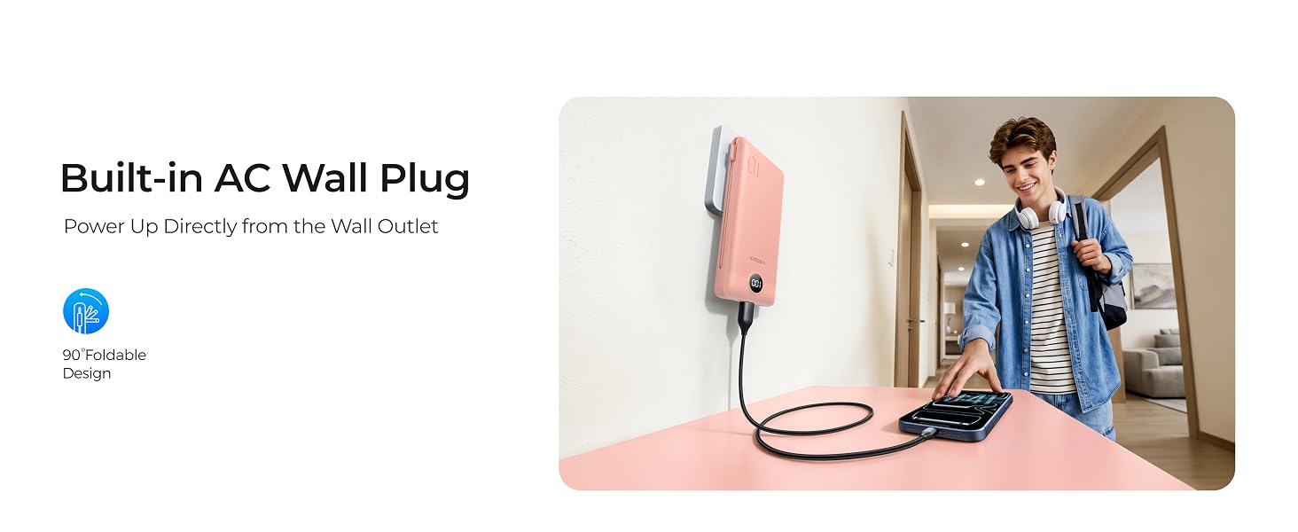 portable charger with built in cable
