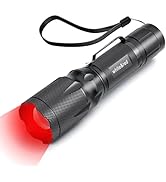 METII Upgraded Red Flashlight, Bright White &High/Low Power Red Light Options with Memory, Zoom L...