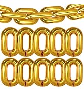 Jumbo 32 Inch, Gold Chain Balloons - 22 Pieces | Foil Chain Balloons for Hip Hop Party Decoration...