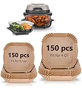 WMKGG 300 PCS Air Fryer Liners for Ninja Crispi, Parchment Paper Accessories for Ninja Crispi 4-i...