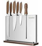 Fomidao Magnetic Knife Block,Stainless Steel Magnetic Knife Holder Rack for Kitchen Counter,Stron...
