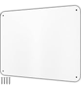 9 inches x 6.5 inches Stainless Steel Plate for Magnets, 3M Adhesive Back, Mounting Screws, Ideal...
