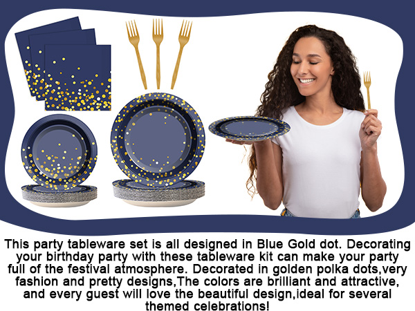 Blue and Gold tableware