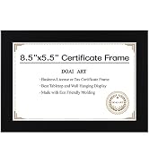 DOAI ART 8.5 x 5.5 Business License Frame Black, Professionals 5.5 x 8.5 Certificate Frames Fit D...