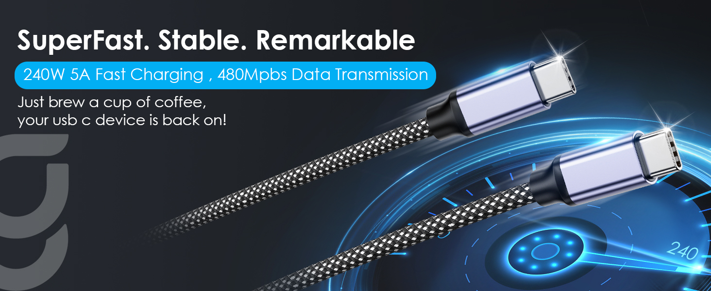 240W USB C Cable