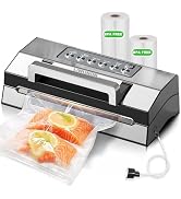 Upgraded Precision Fast-Vacuum Sealer, LIWUNON Commercial Full Automatic Food Vacuum Sealer Machi...