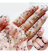 LBPEPAMZ 2000PCS Colorful Rhinestones Nail Art Charms Multi Shape Crystal Flat Back Nail Gems 3D ...