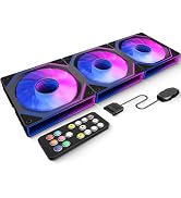 GSCOLER FC 120mm PC Case Fans 3-Pack, Infinity Mirror PWM Fans with Multiple Lighting Modes, ARGB...