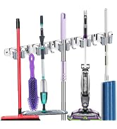 HANZENMA Broom Holder Wall Mount, Broom Organizer Wall Mount Stainless Steel Broom and Mop Hanger...