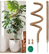 2 Pack Moss Pole Monstera Plant Support 63 Inch Bendable Monstera Support for Climbing Plants Ext...