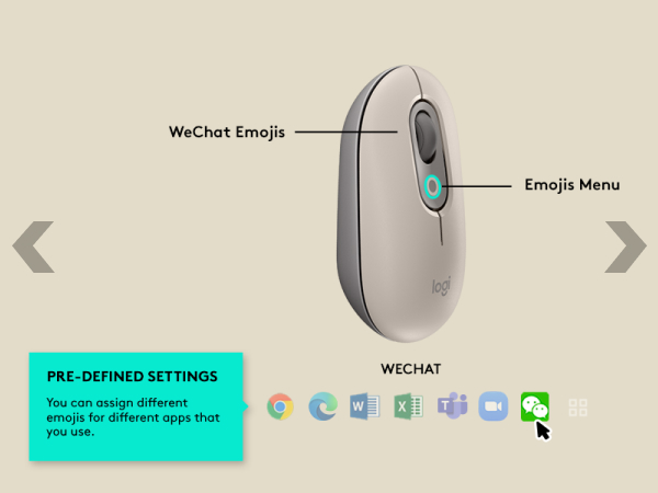 pop mouse mist wireless mouse with emoji button