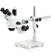 AmScope SM-3T Professional Trinocular Stereo Zoom Microscope, WH10x Eyepieces, 7X-45X Magnificati...
