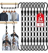 24 Pack Hangers Space Saving Magic Sturdy Closet Hangers Space Saver Closet Organizers and Storag...