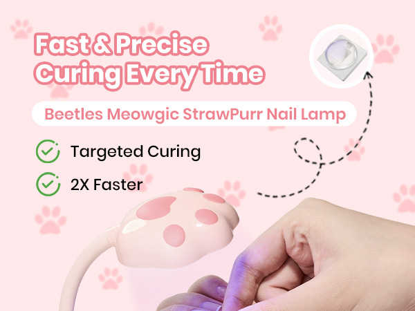 Beetles Gooseneck UV Nail Lamp - Meowgic MilkKitty Mini LED Nail Light
