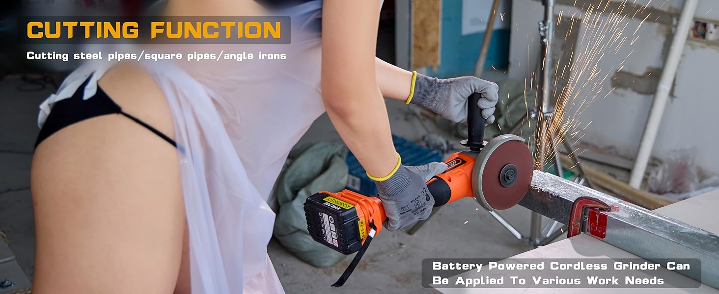 Angle grinder cordless battery lithium brushless motor cutting grinding cut tool power wood metal