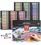 Arteza Soft Pastels, Set of 72 Artist-Grade Soft Pastel Sticks for Arts & Crafts Projects, Drawin...