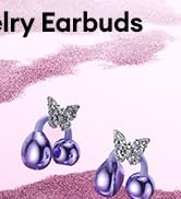 Stylish Open Ear Clip On Earbuds with Removable Butterfly Earring, Clip On Headphones with LCD To...