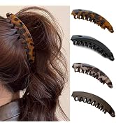 Banana Clips for Women - 80s Banana Hair Clips Accessories | 4Pcs No Crease Hair Accessories for ...