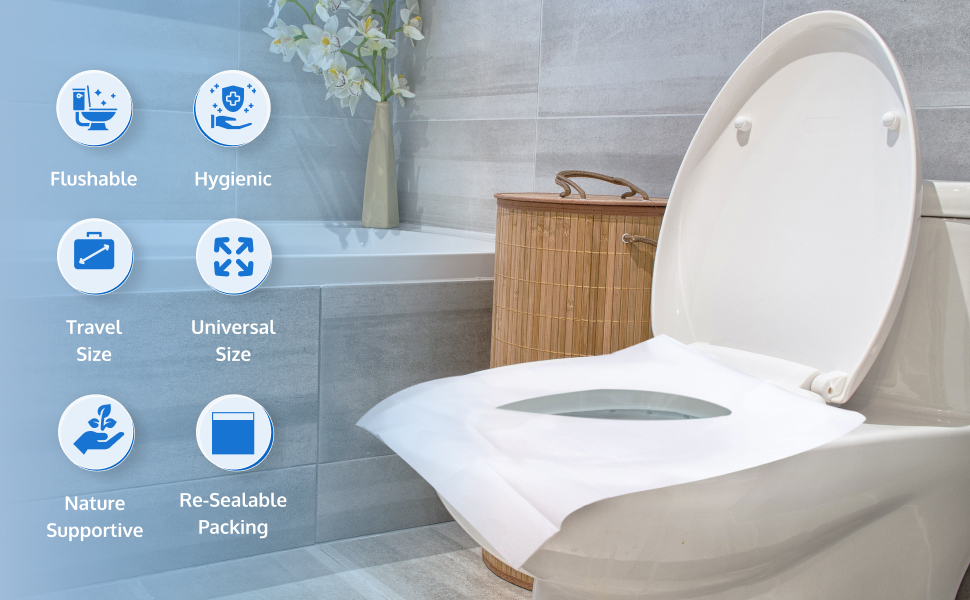 Our travel toilet seat covers are nature supportive and hygienic.