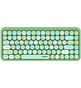 DAIDAI 84 Key Retro Bluetooth Keyboard with Cute Round Keycap | Portable Typewriter Style Wireles...