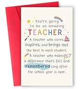 gerdiny Best Teacher Graduation Gifts for Women Men, Funny New Teacher Card, First Year Gifts for...