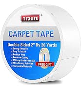 YYXLIFE Double Sided Carpet Tape,2Inch x 20 Yards,for Area Rugs Carpet Adhesive Removable Multi-P...