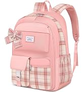 FIUAIE School Laptop Backpack for Teen Girls: Cute Bookbag for Middle High School Casual Daypack ...