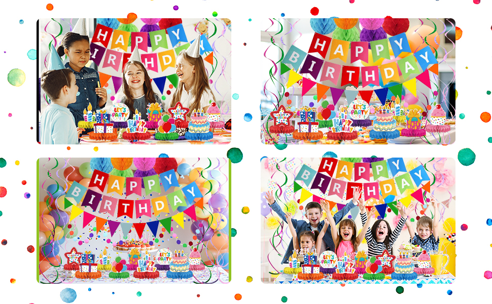 Happy Birthday Decorations Set