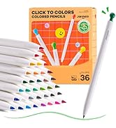 Jar Melo Mechanical Colored Pencils for Kids 36 Count, Erasable Oil-Based Pastel Pencils with Sha...