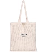 Sightor Crochet Tote Bag, Mesh Beach Bag Knit Summer Hobo Bag Vacation Boho Tote Bag for Women