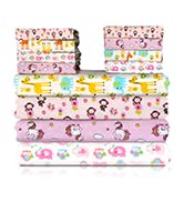 Omilion 34 Pack Baby Receiving Blanket Set: 4 Flannel Cotton Blankets (30" x 30") & 30 Infant Was...