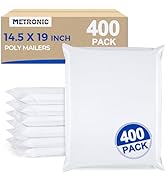 Metronic Poly Mailers 14.5x19 Inch 400pcs Shipping Bags for Clothes,Self Adhesive Shipping Envelo...