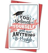 hvdler Inspirational Graduation Card for Him Her, Congratulations Card for High School College Un...